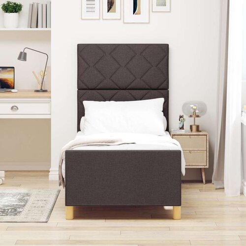 VidaXL Krevet Tamnosmeđi 80x200 cm od tkanine Slike
