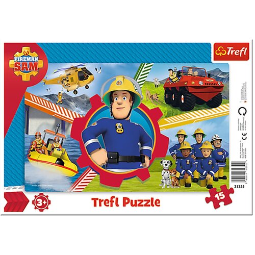 Trefl puzzle Vatrogasac Sam, 15 kom, okvir Cene