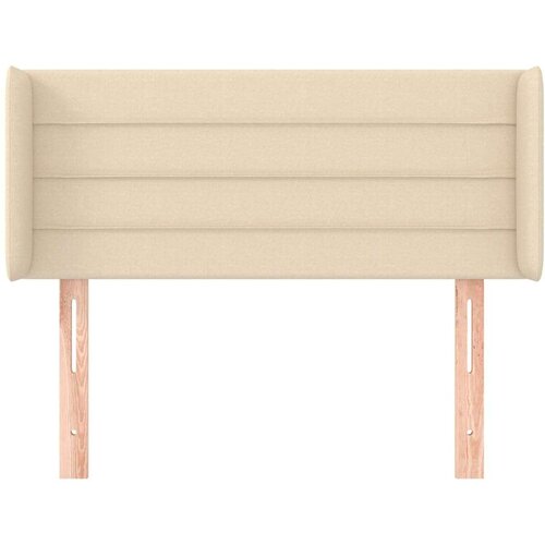  Uzglavlje s u&amp;scaron;ima krem 83x16x78/88 cm od tkanine Slike