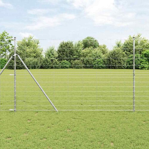 vidaXL poljska ograja 1,5x50 m pocinkano jeklo Cene