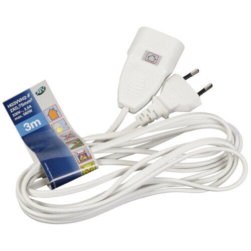 REV Podalj&scaron;evalni kabel (3 m, Bele barve, IP20, H03VVH2-F) Cene