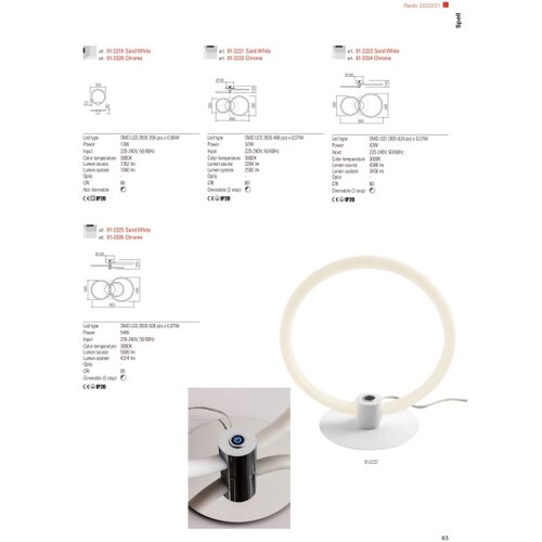  Redo 01-2223 - LED prigu&amp;scaron;iva plafonski luster SPELL LED/43W/230V bela Slike