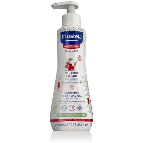 Mustela bébé Soothing Cleansing Gel Hair and Body umirujući gel za pranje tijela i kose za bebe od rođenja 300 ml za djecu Cene