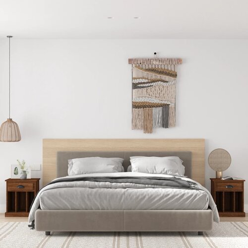  Noćni ormarići 2 kom boja dimljenog smeđi 43x36x50 cm Cijene