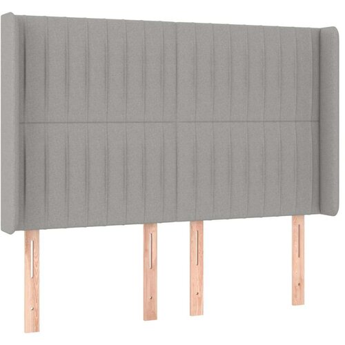  Krevet box spring s madracem LED svjetlosivi 140x200 cm tkanina Slike