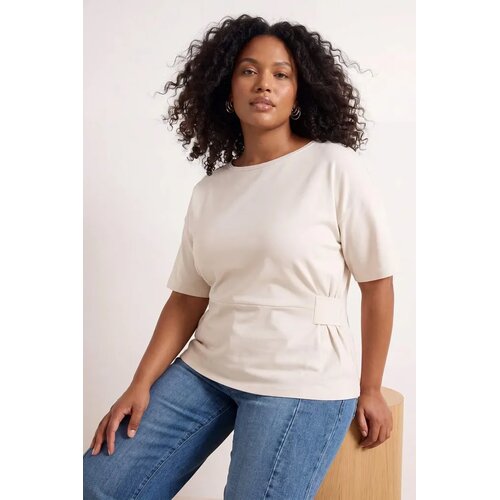 Trendyol ženska bluza Tbbss26Af00185, krem Cene