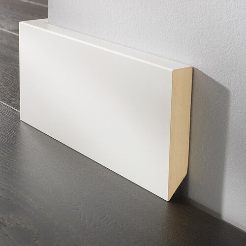 LOGOCLIC Podna kutna lajsna (260 cm x 17 mm x 100 mm, MDF, Bijele boje, Ravni oblik) Cijene