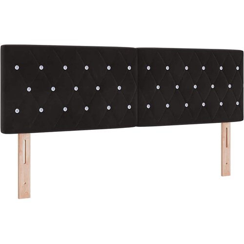  LED Box Spring Krevet s madracem Crna 140 x 200 cm Bar&amp;scaron;un Slike