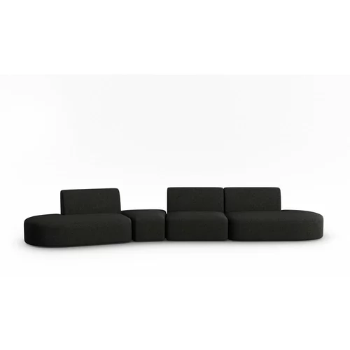 Micadoni Home Crna sofa 412 cm Shane –
