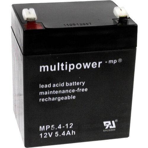 Multipower PB-12-5\,4-4\,8 MP5\,4-12 svinčeni akumulator 12 V 5.4 Ah svinčevo-koprenast (&Scaron; x V x G) 90 x 107 x 70 mm plo&scaron;čati vtič 4\,8 mm brez vzdrževanja\, nizko samopraznjenje, (20438571) Cene