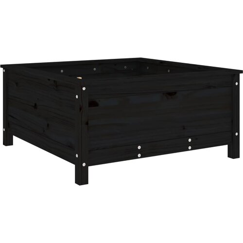 Maison Chic Vrtno cvetlično korito - Cvetlični Lonec črno 82,5x82,5x39 cm trdna borovina, (21789404) Cene