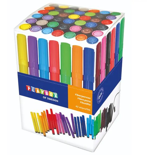 Playbox Set od 42 šarene debele flomastera Cene