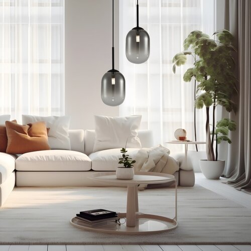  Viseći luster na sajli ALIAS 1xG9/8W/230V prečnik 12 cm crna/siva Slike
