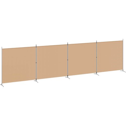 4-panelni pregradni zid Bež 698 x 180 cm Tkanina Slike
