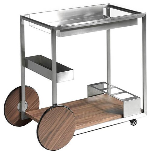 Angel Cerdá Voziček za minibar iz jekla in oreha, (20619566) Cene