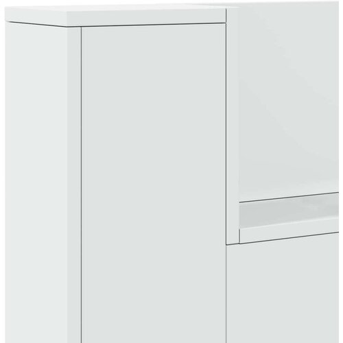  Krevetna ploča s LED-om s policom Bijelo 140 x 16 5 x 103 5 cm - Bijelo 140 cm Slike