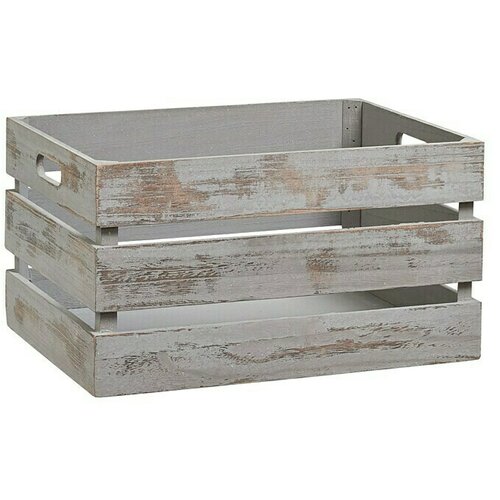 ZELLER PRESENT Drveni sanduk (39 x 29 x 21 cm, Sive boje) Cijene