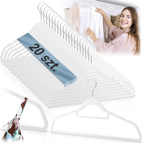 Massido Premium Velvet Clothes Hangers Set - 20 Durable Hangers by (21740742) Cene