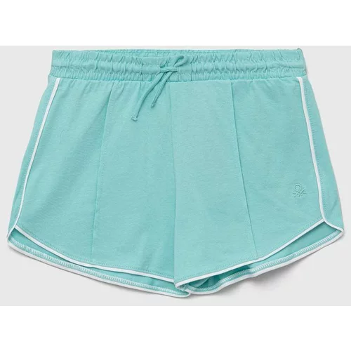 United Colors Of Benetton Dječje pamučne kratke hlače boja: tirkizna, glatki materijal