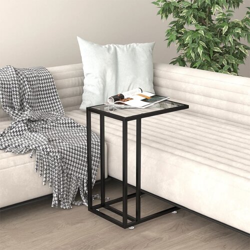 Bočni stolić za računalo prozirni 50x35x65 cm kaljeno staklo Slike