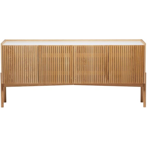 Woodman Niska komoda u dekoru hrasta u prirodnoj boji 177x42 cm Bottrup – Cijene