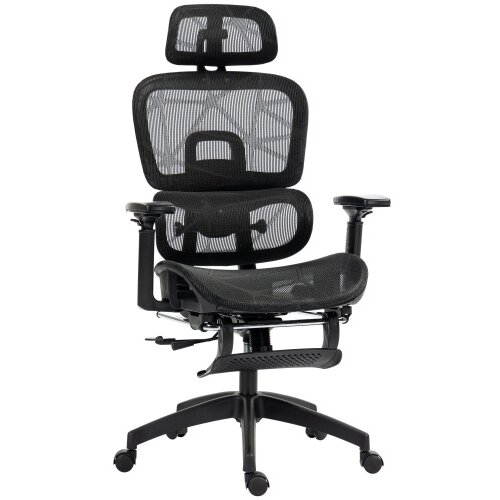 Nesta Ergonomski pisarni&scaron;ki stol z nasloni za roke, vzglavnikom, ledveno oporo, mrežast, ležeča funkcija, opora za noge, črn, nastavljiva vi&scaron;ina, (5000494015) Cene