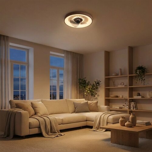 Brilagi LED prigu&amp;scaron;iva stropni ventilator LED/34W/230V prečnik 46 cm braon + daljinski upravljač Slike