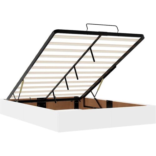 VidaXL otomanski okvir kreveta s madraca bijela 140x200cm umjetna koža Slike