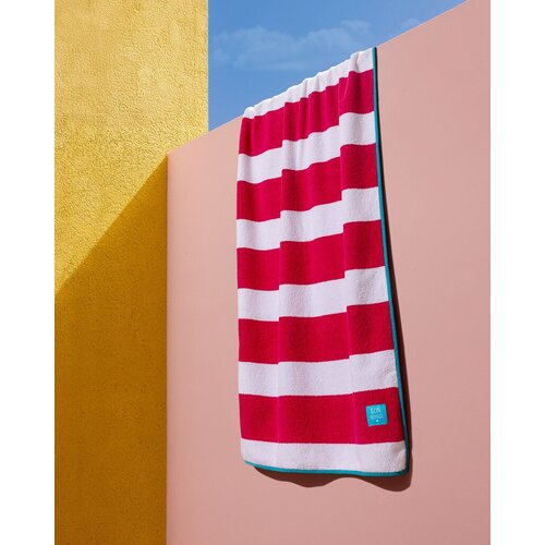 Madame coco Pe&scaron;kir za plažu Biasse, Pamučni, 70x150cm, Ružičasto-beli Cene