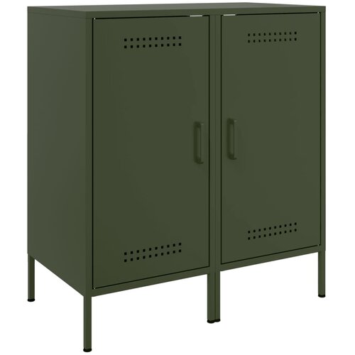 Maison Chic Komoda - Predalnik 2 kosa olivno zelena 36x39x79 cm jeklo, (21719861) Slike