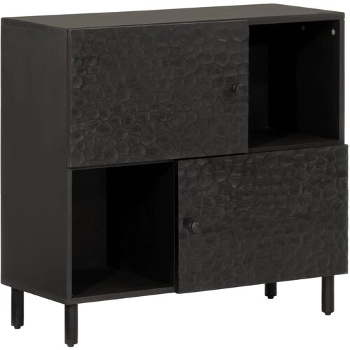 VidaXL Bočni ormarić crni 80 x 33 x 75 cm od masivnog drva manga Slike