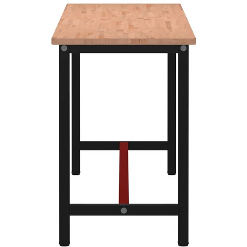  Radni stol 200x55x81,5 cm od masivne bukovine i metala Slike
