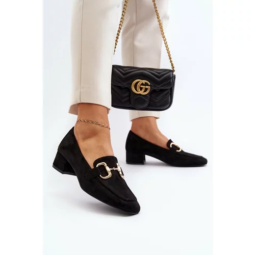 Kesi Black heeled pumps with Dolvira embellishment