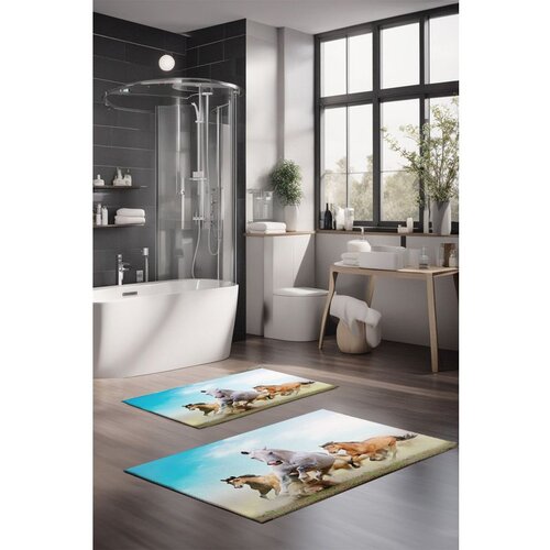  CT-5125 multicolor bathmat set (2 pieces) Cene
