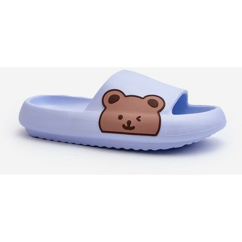 Kesi Women's lightweight foam slippers with a Blue Parisso teddy bear motif Slike
