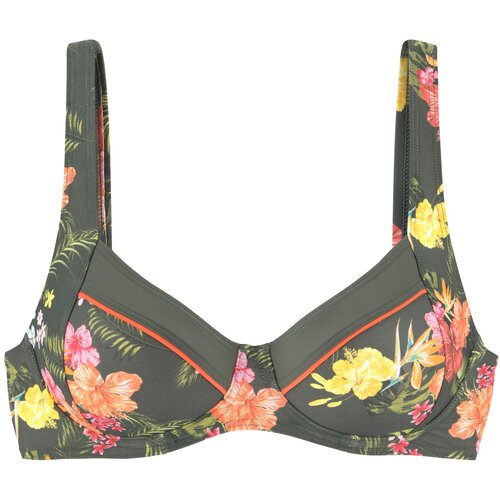 Lascana Bikini zgornji del &amp;#039;Tahiti&amp;#039; limona / oliva / travnato zelena / oranžna Slike