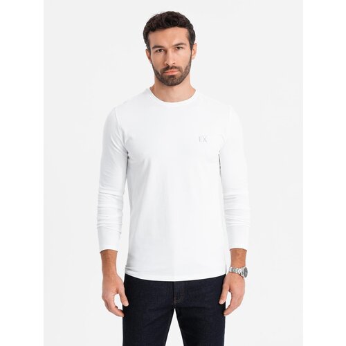 Ombre Men&amp;#039;s longsleeve with raglan contrast sleeves - white and gray Slike