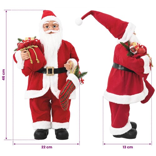  Figura Djed Božićnjak Crvena 46 cm Poliester Slike