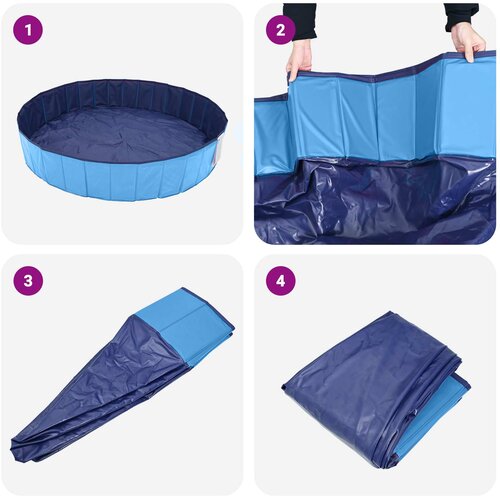  Bazen za pse Plava &amp;Oslash;300 x 38 cm Debeli PVC Slike