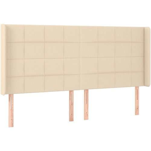 Maison Chic vzglavna omarica - nočna omarica - posteljna omarica z u&scaron;esi krem 163x16x118/128 cm blago, (21708478) Cene