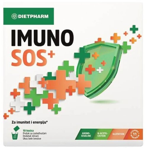 Dietpharm Imuno SOS+ Pra&scaron;ak, 10 kesica Cene