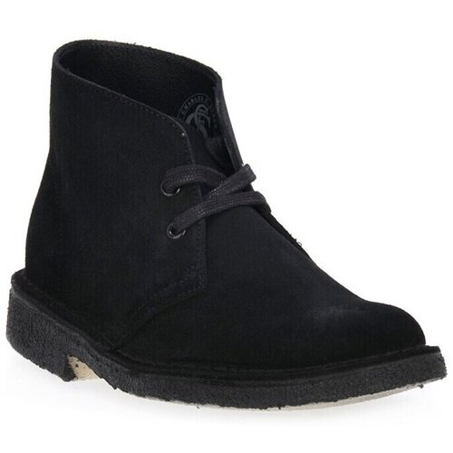 Clarks Pol&amp;scaron;kornji Desert Boot W Blacks Črna Slike