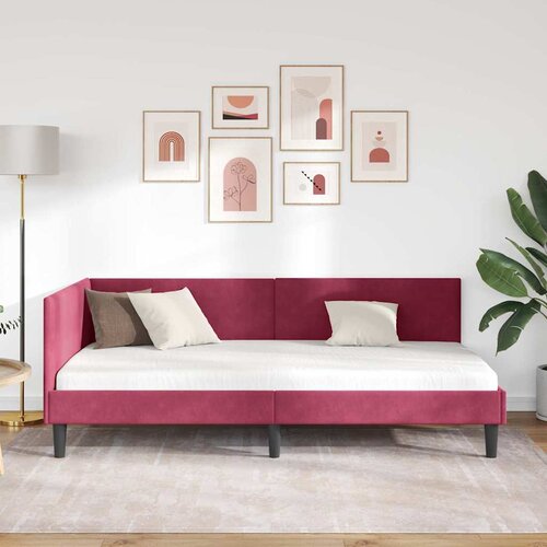  Kutni okvir kreveta Vinska crvena 80 cm x 200 cm Bar&amp;scaron;un Slike
