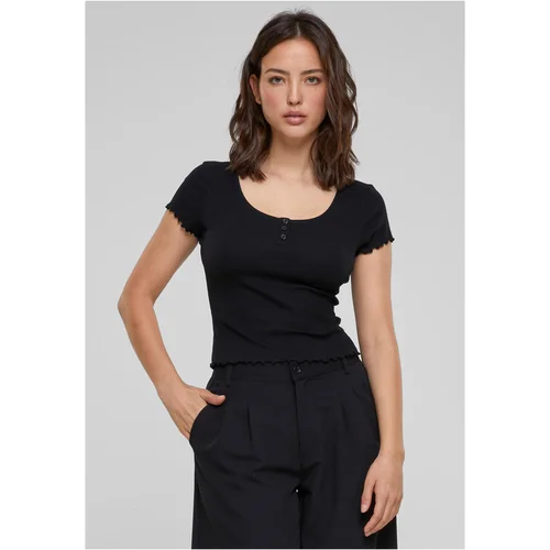 Urban Classics Women's T-shirt Rib Babylock black Urban Classics Women's T-shirt Rib Babylock black