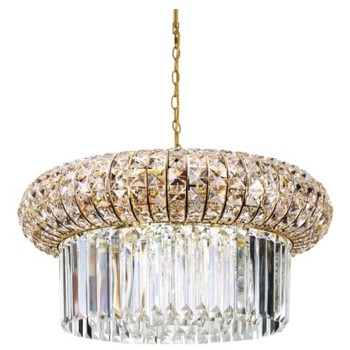 Ideal Lux kristalni luster na lancu nabucco 12xE14/40W/230V prečnik 60 cm zlatna Slike