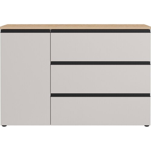 Germania Sivo-bež/u svijetloj prirodnoj boji komoda 135x91x41 cm Cormano &amp;ndash; Slike