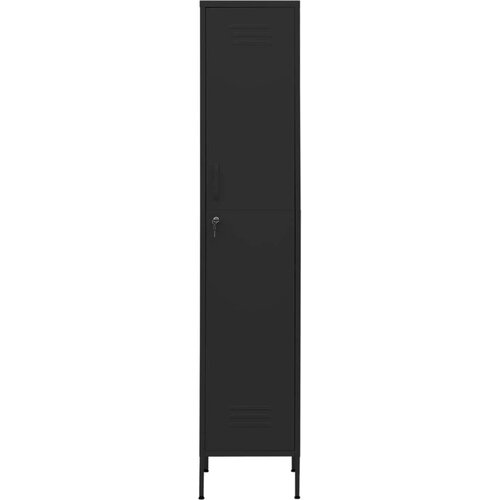 VidaXL Omara s ključavnico črna 35x46x180 cm jeklo Slike