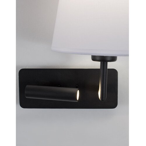 Nova Luce Bijela/mat crna zidna lampa aluminijska sa savitljivom konstrukcijom Savona &amp;ndash; Slike