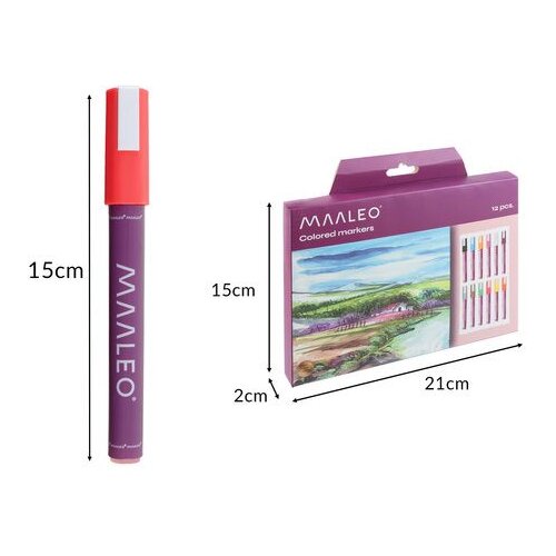 Maaleo akrilni markeri, set od 12 boja, 8 ml Slike