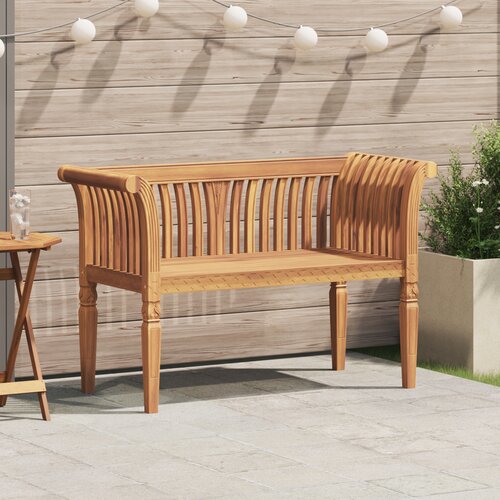 VidaXL Vrtna klupa 127.5x52x80 cm Masivna tikovina Slike